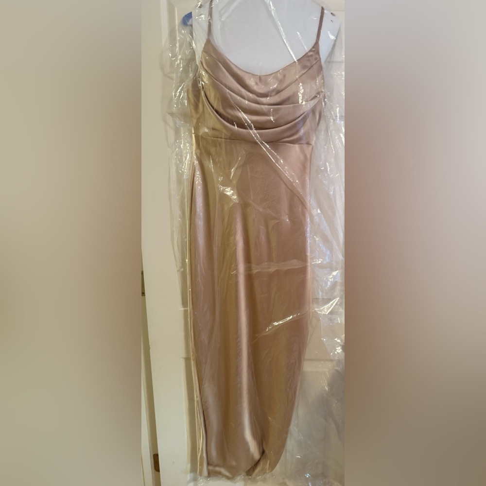 Revelry Blush Satin Gown